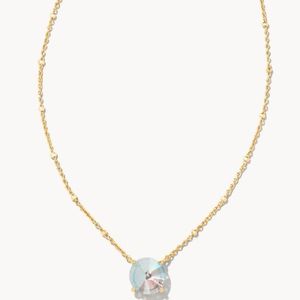Kendra Scott Jolie Gold Pendant Necklace in Dichroic Glass